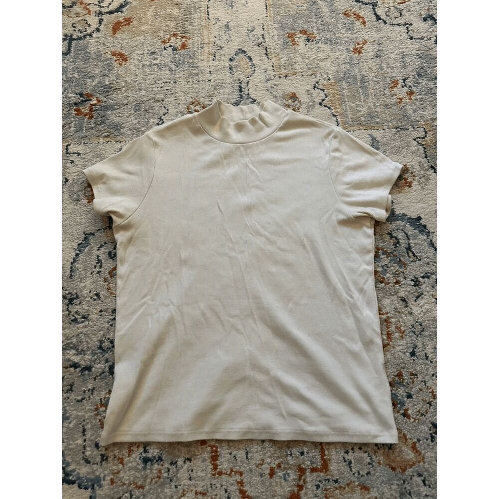 Agolde Women's Ribbed Mock Neck Tee